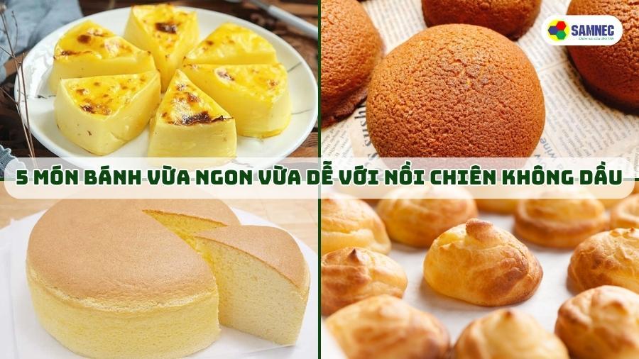 Làm bánh bông lan bằng nồi chiên không dầu