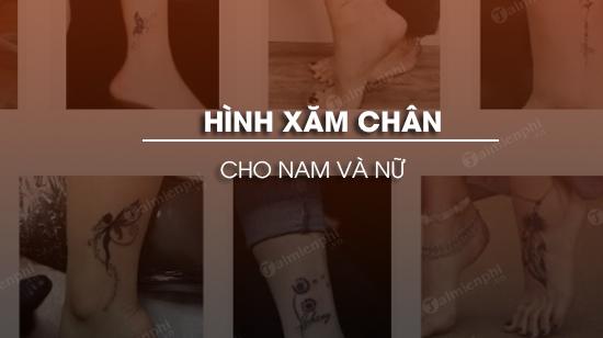 Bộ hình xăm ở chân cho nam đầy nam tính