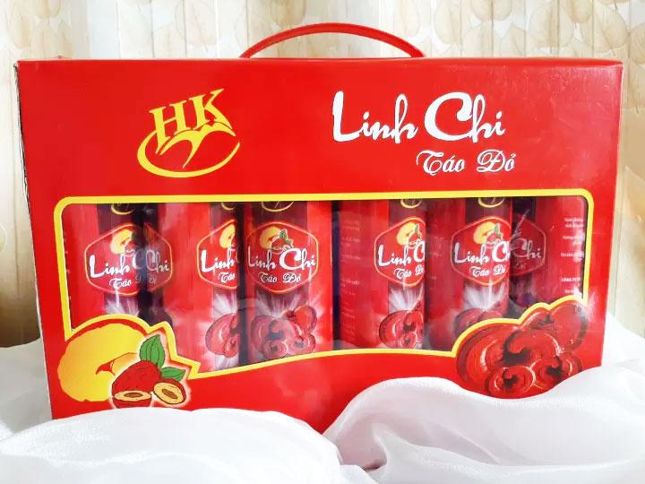 hùng linh chi táo đỏ 24 lon (240ml/lon)