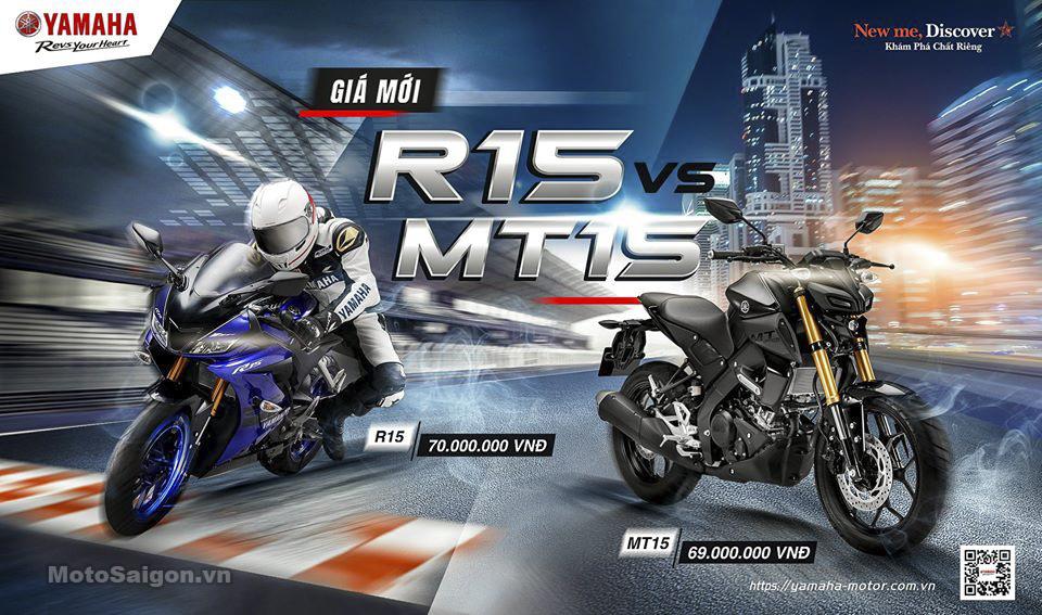 Yamaha Việt Nam cập nhật giá xe R15 v3 và MT-15 2020 siêu sốc