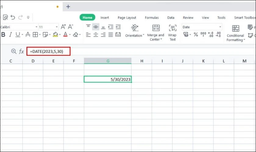 Cách dùng hàm DATE cơ bản trong Excel