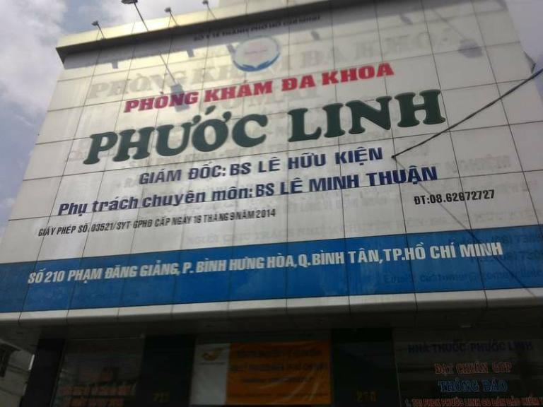 Phòng khám Đa khoa Phước Linh là một phòng khám bệnh đa khoa tư nhân, tọa lạc tại quận Bình Tân, TP. HCM.