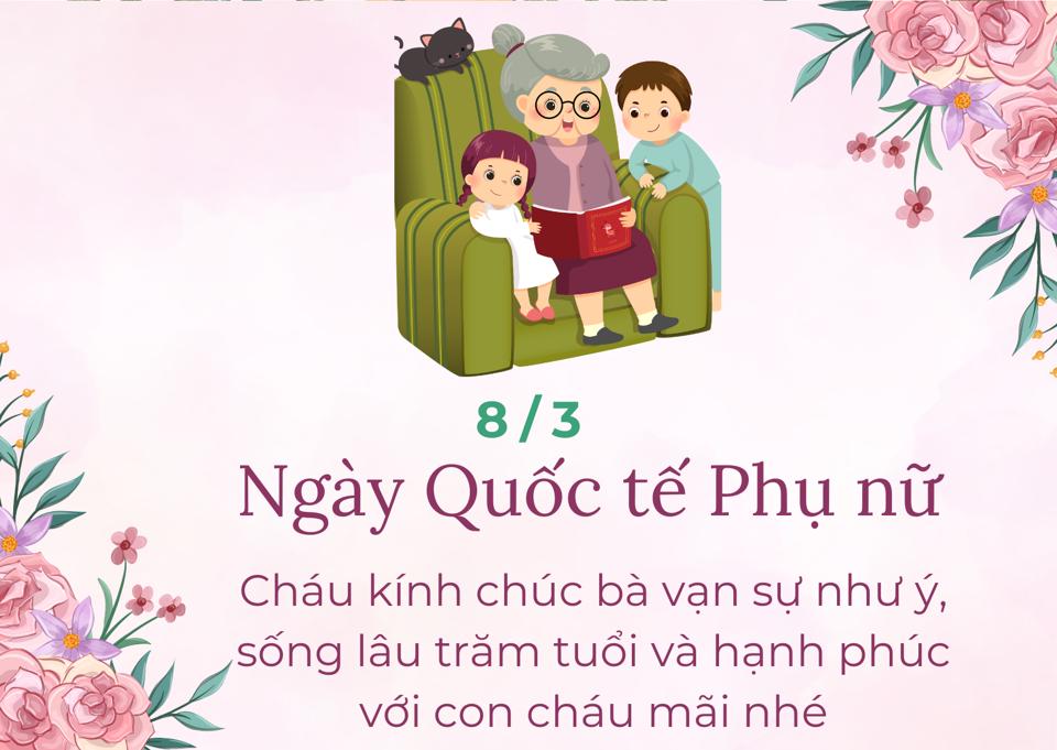 Lời chúc 8/3 hay tặng bà, mẹ đẻ, mẹ chồng, mẹ vợ - Ảnh 1