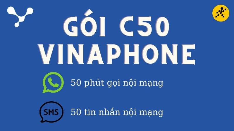 Đăng ký gói C50 của Vinaphone chỉ 5K nhận ngay 50 phút gọi và 50 SMS