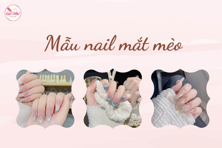 mẫu nail mắt mèo